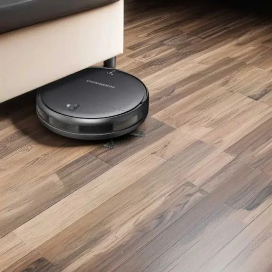 Powerology Smart Robovac Vacuum & Mop - Black